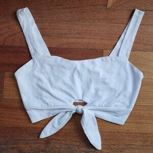 SHEIN Petite Cut Out Tie front Crop Cami Top Size Small